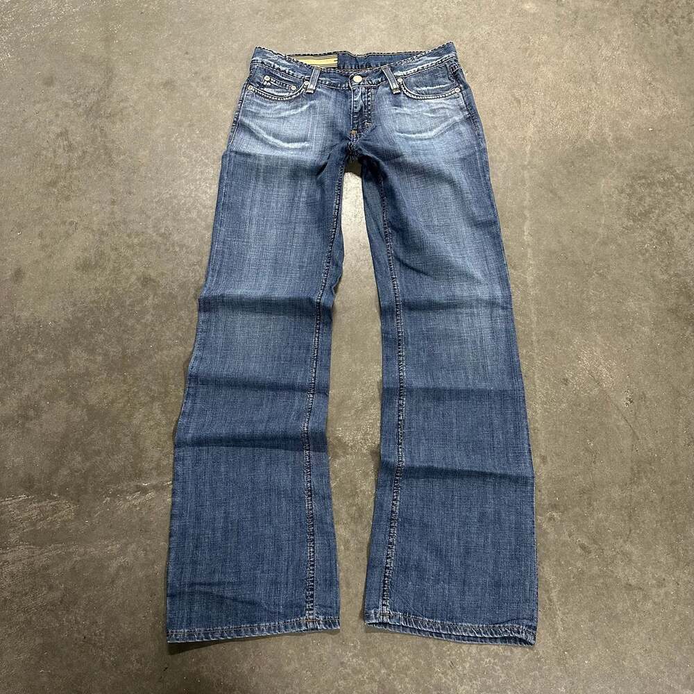 Vintage Y2K Jean Paul Da’Mage Factory Sample Jeans 28 Low Rise Flare Made USA